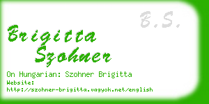 brigitta szohner business card